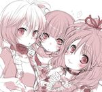  bad_id bad_pixiv_id blush cheria_barnes monochrome multiple_girls one_side_up pascal pink ribbon short_hair smile sophie_(tales) take_(tenkasu) tales_of_(series) tales_of_graces twintails 