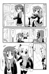  ^_^ closed_eyes comic greyscale minami_(colorful_palette) monochrome multiple_girls original sawatari_riko shian_(trouble_spirit) takanashi_kiyomi translated trouble_spirit! yokomiya_satsuki |_| 