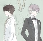  aldnoah.zero brown_hair formal grey_hair kaizuka_inaho multiple_boys naguy_(nagui) silver_hair slaine_troyard suit 