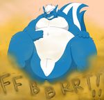  anus belly fard fart hyper hyper_fart male mammal overweight skunk sniff_the_skunk solo 