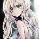  blonde_hair dress green_eyes kekkai_sensen koneko_mari solo twintails white_(kekkai_sensen) white_dress 