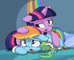  2015 equine female feral friendship_is_magic horn hug male mammal mistydash my_little_pony pegasus rainbow_dash_(mlp) reptile scalie tank_(mlp) turtle twilight_sparkle_(mlp) unicorn wings 