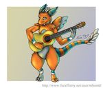  digital_media_(artwork) dragon guitar male musical_instrument nihontd solo xyele_(character) 