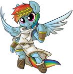  briskby costume equine female feral friendship_is_magic horse laurel_wreath mammal my_little_pony pegasus plain_background pony rainbow_dash_(mlp) solo wings 