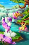  apple_bloom_(mlp) bathing cute earth_pony equine female feral friendship_is_magic grennadder happy horn horse mammal my_little_pony pegasus pony scootaloo_(mlp) smile sweetie_belle_(mlp) unicorn water wings 