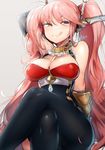  :q bare_shoulders breasts chaos_(dungeon_and_fighter) covered_nipples crossed_legs dark_persona dungeon_and_fighter heterochromia knight_(dungeon_and_fighter) large_breasts long_hair looking_at_viewer naso4 naughty_face pantyhose pink_hair sitting smile solo sword tongue tongue_out twintails very_long_hair weapon 