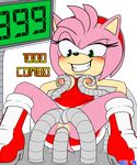  amy_rose anal anal_penetration anthro double_vaginal english_text female leaning leaning_back metal_tentacles orichalcum_(artist) penetration smile solo sonic_(series) text vaginal vaginal_penetration 