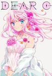  bad_id bad_pixiv_id blue_eyes blush choker flower hair_flower hair_ornament long_hair looking_at_viewer original pink_hair smile solo yutsumoe 