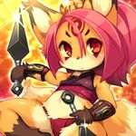  brown_eyes canine clothing flat_chested fox fundoshi hair kemono kishibe knife kunoichi long_hair mammal ninja pink_hair ponytail underwear 