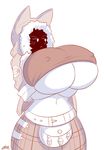  animated big_breasts breasts canine clothed clothing dog female hi_res hood huge_breasts human kilt lass_(matsu-sensei) mammal navel solo theycallhimcake under_boob 