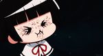  1girl animated animated_gif black_hair gugure!_kokkuri-san ichimatsu_kohina solo 
