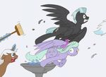  2015 annoyed cloud_chaser_(mlp) cute equine fan_character female feral flitter_(mlp) friendship_is_magic horn male mammal my_little_pony pegasus ravenpuff thunderlane_(mlp) unicorn wings 