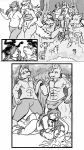  2018 amle anthro bound bulge canid canine canis clothed clothing comic female fight forest fully_clothed group hair human keidran loincloth long_hair mammal manpersonguy maren_taverndatter mrease outside raine_(twokinds) sythe_(twokinds) topless tree twokinds underwear walking wolf zen_(twokinds) 