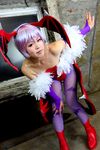  1girl asian capcom cosplay lilith_aensland lilith_aensland_(cosplay) photo solo suzuka_itsuki vampire_(game) 