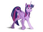  2015 cutie_mark dennybutt equine female feral friendship_is_magic fur hair horn mammal my_little_pony open_mouth plain_background purple_eyes purple_fur purple_hair solo twilight_sparkle_(mlp) white_background winged_unicorn wings 