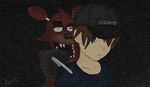  animatronic blue_eyes brown_hair canine d-om five_nights_at_freddy&#039;s fox foxy_(fnaf) hair hook human machine male mammal mechanical mike_schmidt open_mouth robot security_guard video_games 