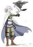  absurdres armor arslan arslan_senki bad_id bad_pixiv_id bird blue_eyes cape highres long_hair official_style umishima_senbon white_hair 