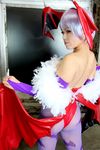  1girl asian ass capcom cosplay lilith_aensland lilith_aensland_(cosplay) photo solo suzuka_itsuki vampire_(game) 