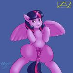  2015 anus equine female feral friendship_is_magic horn mammal my_little_pony pussy solo teats twilight_sparkle_(mlp) winged_unicorn wings zavits 