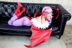  1girl asian ass capcom cosplay lilith_aensland lilith_aensland_(cosplay) photo solo suzuka_itsuki vampire_(game) 