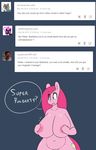  2015 anthro areola big_breasts breasts chubby earth_pony english_text equine female friendship_is_magic horse huge_breasts mammal my_little_pony navel nude pinkamena_(mlp) pinkie_pie_(mlp) pony solo somescrub text 