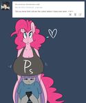  &lt;3 anthro big_breasts boob_hat breasts earth_pony english_text equine friendship_is_magic horse huge_breasts mammal maud_pie_(mlp) my_little_pony pinkie_pie_(mlp) pony smile somescrub text 