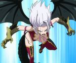  1girl angry blue_eyes breasts claws cleavage crack demon demon_girl demon_tail elf fairy_tail highres large_breasts lips lipstick long_hair mirajane mirajane_strauss pointy_ears red_lipstick ribbon scales scarf screencap silver_hair solo tail thighhighs underwater white_hair wings 