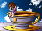 2015 beverage cloud cute equine female feral friendship_is_magic fur green_eyes hair hi_res horn mammal micro my_little_pony neko-me plate sky solo sweetie_belle_(mlp) tea teabag teacup tongue tongue_out two_tone_hair unicorn white_fur young 