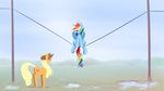  2015 applejack_(mlp) cable duo equine female friendship_is_magic horse mammal my_little_pony pegasus pony rainbow_dash_(mlp) sitting underpable wings 