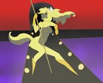  arceus dancing female legendary_pok&eacute;mon nintendo open_mouth pok&eacute;mon pokeality_love pole pole_dancing red_eyes solo video_games 