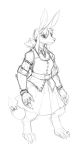  armadillo beauty_mark belt bow clothing digitigrade dress female fingerless_gloves gloves guoh mammal ponytail short_stack skirt solo xenarthran 