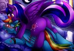  2015 domination english_text equine female female/female feral friendship_is_magic horn mammal my_little_pony pegasus rainbow_dash_(mlp) text twilight_sparkle_(mlp) vavacung winged_unicorn wings 