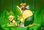  aikega arthropod big_breasts breasts combee cum cum_explosion cum_inside cum_on_ground duo excessive_cum female from_behind huge_breasts insect invalid_background larger_female leavanny male male/female multi_head nintendo orgasm pok&eacute;mon sex size_difference smaller_male video_games voluptuous 