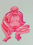  alligator chubby drooling goo jelly male marker_(artwork) nude pirel reptile saliva scalie self_vore slime solo traditional_media_(artwork) worstbad 