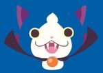  cape cat chuno face fangs flat_color gabunyan looking_at_viewer no_humans open_mouth simple_background solo vampire youkai youkai_watch youkai_watch_2 