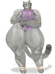 2026 4_fingers 4_toes absurd_res anthro areola big_breasts biped black_claws black_pubes breasts claws clothed clothed_anthro clothed_female clothing collar crossgender curvy_figure digital_media_(artwork) dreamworks eyelashes fangs feet felid female female_anthro finger_claws fingers front_view fur genitals glistening glistening_body glistening_breasts glistening_genitalia glistening_legs glistening_thighs glistening_vulva grey_areola grey_body grey_fur grey_nipples grey_tail hi_res huge_thighs kung_fu_panda looking_at_viewer mammal markings mtf_crossgender muscular muscular_anthro muscular_female nipples orange_eyes pantherine pubes purple_clothing pussy_floss quattrant simple_background snow_leopard solo spots spotted_body spotted_fur spotted_markings spotted_tail standing tai_lung_(kung_fu_panda) tail tail_markings teeth thick_thighs toe_claws toes translucent translucent_clothing voluptuous voluptuous_anthro voluptuous_female vulva white_background yellow_sclera