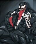 abs alien alien_humanoid auto_penis_lick biceps big_muscles big_penis black_body claws devince2911 emblem empty_eyes erection genitals glans huge_penis humanoid humanoid_genitalia humanoid_penis licking long_tongue male marvel masturbation muscular muscular_male not_furry oral oral_masturbation pecs penile penile_masturbation penis self_lick sharp_teeth solo symbiote teeth tongue tongue_out venom_(marvel)