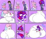 10_panel_comic antennae_(anatomy) anus belly belly_expansion big_anus big_butt blue_eyes bodily_fluids bottom_heavy butt butt_expansion clothed clothed_female clothed_male clothing clothing_loss comic cum cum_in_vagina cum_inside duo ejaculation erection erection_under_clothing exclamation_point expansion eyes_closed female female_penetrated genital_fluids genitals grey_eyes hair happy happy_sex heart_eyes heart_symbol hi_res huge_anus huge_butt human humanoid hyper hyper_anus hyper_genitalia hyper_vulva jester jestrina_(oc) large_female male male/female male_penetrating male_penetrating_female mammal multicolored_body muscular muscular_male nude orgasm_face overweight overweight_female penetration penis pink_hair plump_labia puffy_anus question_mark sex size_difference smaller_male species_transformation t_m_f_w tagme tongue tongue_out top_heavy torn_clothing transformation unusual_anatomy unusual_genitalia unusual_penis vaginal vaginal_penetration vulva watermark white_body