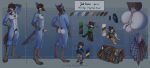 absurd_res action_pose aloha_shirt ambiguous_gender anthro anus armpit_hair avian balls beak big_balls bird blue_body blue_jay bodily_fluids body_hair brown_eyes brown_hair casual_clothing circumcised clock clothing corvid digitigrade enamel_pin english_text feathers feet feminine front_view genital_fluids genitals green_eyes hair hi_res humanoid_genitalia humanoid_penis inner_ear_fluff jay_(bird) jude_lazaro key lapel_pin male messenger_bag model_sheet name_tag new_world_jay nude oscine passerine pattern_clothing pattern_shirt pattern_topwear penis pose precum pubes rear_view shaded shirt side_view silly_monke solo tail talons text toes topwear tuft watch white_body work_uniform wristwatch