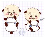 ageplay anthro avealrykun bib chiikawa clean_diaper diaper front_view infantilism legs_up lying male mammal mustelid on_back otter rakko_(chiikawa) roleplay sitting solo