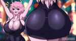 2026 2d_animation animated arms_above_head ashido_mina athletic athletic_female athletic_humanoid big_breasts big_butt breasts butt butt_focus cleavage cleavage_overflow clothed clothing digital_media_(artwork) dress eyelashes female female_humanoid frame_by_frame front_view glistening glistening_breasts hair happy horn horned_humanoid huge_breasts humanoid long_hair loop multiple_angles my_hero_academia navel_outline naver_(artist) not_furry open_mouth open_smile outside pink_body pink_hair quirked_human_(my_hero_academia) rear_view shaking_butt short_dress slim_humanoid small_waist smile solo tight_clothing twerking wide_hips