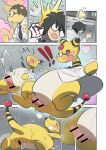 1_toe 2026 absurd_res accessory after_orgasm ampharos anthro balls black_body black_ears black_eyewear black_glasses black_hair black_stripes black_tail blue_necktie blush blush_lines bodily_fluids button_(fastener) censor_bar censored censored_genitalia censored_penis censored_vulva chemicals claw_toes claws clothing coat collared_shirt comic cum cumshot dress_shirt ejaculation erection exclamation_point eyelashes eyewear featureless_arms female female_anthro flask forced forced_transformation forehead_gem gem gender_transformation generation_2_pokemon genital_fluids genitals genitals_shrinking glasses hair hi_res horizontal_vulva human human_to_anthro ineffective_censorship inside interrobang kinnni-chan lab_coat laboratory laboratory_equipment laboratory_glassware lying male male_anthro male_human mammal markings mtf_transformation multicolored_body multicolored_ears necktie nintendo on_front orgasm_from_transformation pen penis penis_shrinking pink_penis pokemon pokemon_(species) red_gem red_tail right_to_left round_glasses scientific_instrument scientist shaking shirt short_hair solo species_transformation striped_ears striped_markings striped_tail stripes surprised sweat sweaty_arms sweaty_back sweaty_face sweaty_legs tail tail_markings test_tube topwear transformation transformation_sequence trembling two_tone_ears vaginal_fluids vulva white_body white_claws white_clothing white_lab_coat white_shirt white_topwear wide_eyed yellow_balls yellow_body yellow_ears yellow_tail