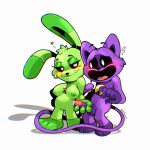 1:1 absurd_res anthro blush bodily_fluids breasts catnap_(poppy_playtime) charm_(jewelry) cum danigrex2n duo felid feline female genital_fluids genitals hi_res hoppy_hopscotch image_sequence lagomorph leporid male male/female mammal mob_entertainment penis penis_grab poppy_playtime rabbit shy shy_smile smile smiling_at_another smiling_critters