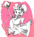 2026 3_toes action_pose anthro barefoot bottomless bottomless_female clothed clothing coat featureless_crotch feet female frown full-length_portrait fur hi_res holding_object holding_whip looking_at_viewer mammal midair mina_(mina_the_hollower) mina_the_hollower mouse murid murine narrowed_eyes notched_ear paws pinderhooks pink_background portrait pose rodent simple_background sketch soles solo tail thick_thighs toes topwear weapon whip wide_hips yacht_club_games