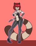 2026 absurd_res ailurid anthro big_breasts black_clothing black_footwear black_high_heels black_latex black_leggings black_legwear bow_tie breasts brown_body brown_fur bunny_costume clothed clothed_anthro clothed_female clothing costume erita_(feyro) female footwear fur hair hair_over_eyes hi_res high_heels latex latex_clothing latex_leggings latex_legwear latex_leotard leggings legwear leotard lettuce_(artist) mammal red_hair red_panda shoes solo tail translucent translucent_elbow_gloves translucent_latex