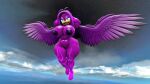 16:9 3d_(artwork) anthro avian bedroom_eyes big_breasts big_butt big_wings bird breasts butt digital_media_(artwork) female flying hair hands_behind_head hirundinid huge_breasts huge_butt long_hair looking_at_viewer mature_female narrowed_eyes nude nude_female open_mouth open_smile oscine passerine seductive sega sky smile smiling_at_viewer solo sonic_the_hedgehog_(series) sonico4ever swallow_(bird) thick_thighs tsunami_the_swallow_(sonico4ever) widescreen wings