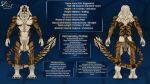 16:9 anthro balls big_balls big_penis bioware britannicustigris electronic_arts english_text felid genitals hi_res male mammal mass_effect model_sheet muscular muscular_male pantherine penis solo standing text tiger widescreen