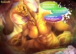 2025 anthro apode big_breasts breasts cobra coiling draconcopode english_text female hypnosis legless looking_at_viewer mind_control pardusliberty reptile scalie serpentine snake solo text tongue tongue_out yellow_body
