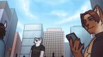 16:9 animated anthro black_body black_fur building building_destruction city death destruction feral field fur glowing glowing_eyes glowing_nails gold_(metal) haid_drex(algaria) horn killing lawsonia licking macro male micro nails sky snuff solo taur tongue widescreen