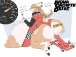annoyed anthro areola big_areola big_breasts big_butt big_nipples braided_hair breast_growth breasts brown_eyes brown_hair buckteeth butt cellulite clothing cloven_hooves deer dewclaw_hooves dialogue dullvivid english_text exposed_breasts eyelashes female fiona_fawnbags_(dullvivid) front_view fur growth growth_drive hair hat headgear headwear hi_res hooves horizontal_pupils huge_breasts huge_butt hyper hyper_breasts jumpsuit jumpsuit_down leotard leotard_down looking_back low-angle_view mammal new_world_deer nipple_dip nipples open_mouth profanity pupils rear_view scut_tail short_tail socket_wrench solo speedometer sticker_on_butt tail tan_areola tan_body tan_fur tan_nipples teeth text thick_thighs unguligrade white-tailed_deer wide_hips